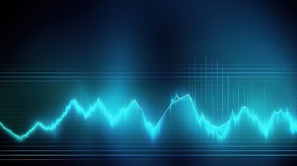 Fototapeta premium Abstract Digital Sound Wave Background in Blue
