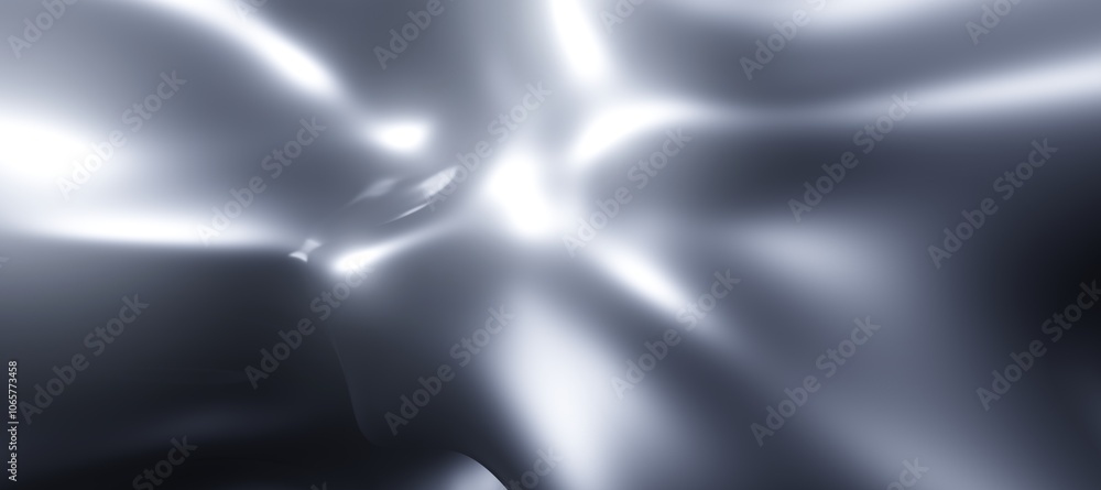Aufkleber abstract metallic background curved pattern in design 3d render