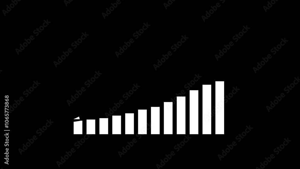 Poster business graph animation increased. 12 graph bar animation increased.