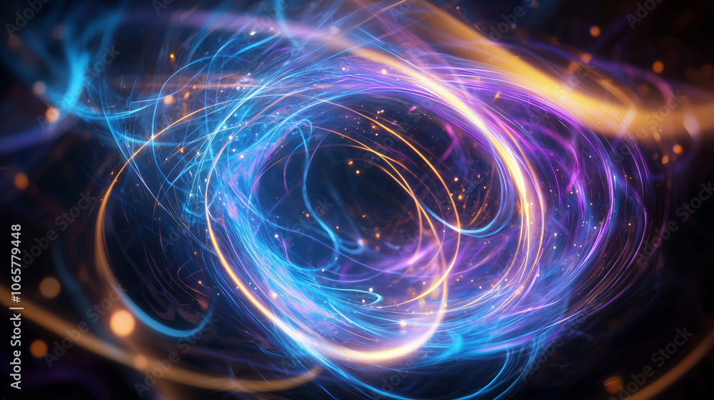 Poster quantum mechanics abstract visualization