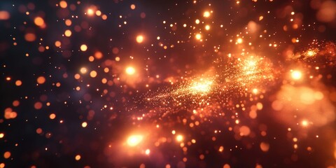 Obraz premium Cityscape with String Lights