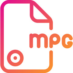 Obraz premium A Colorful Illustration of a File Symbol With an MPG Label, Representing Multimedia File Formats on a Digital Platform