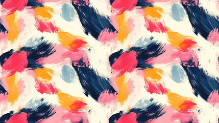 Fototapeta premium Brushed painted abstract background with a seamless pattern of vibrant colors ideal for textile design and modern art applications