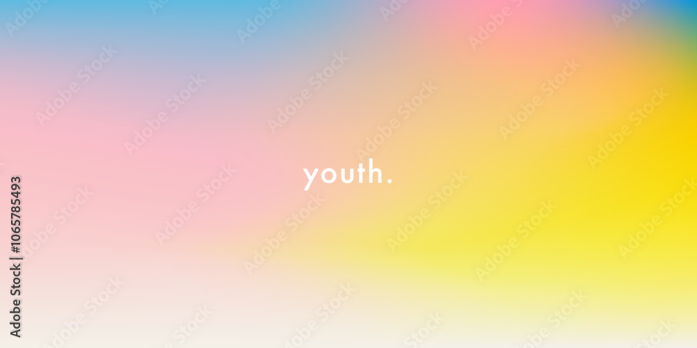 Poster abstract light blue, pink, yellow color sky. pastel rainbow gradient background. light. wide vector 