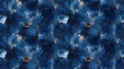 Fototapeta premium Artistic seamless pattern of hand painted dark blue grunge texture featuring mottled watercolor effects ideal for background design and print applications