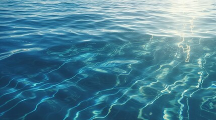 Fototapeta premium Tranquil Blue Water Surface with Gentle Ripples