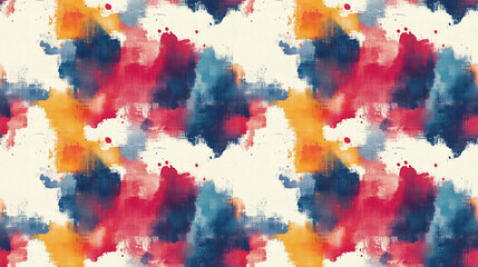 Fototapeta premium Seamless abstract pattern featuring vibrant watercolor textures and graffiti inspired designs on a textured surface ideal for Christmas banners and business cards