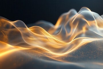 Fototapeta premium Abstract energy waves in serene blue tones, AI-generated and moving in slow motion, evoking a deep sense of calm and immersion, suitable for backgrounds and nature-inspired designs