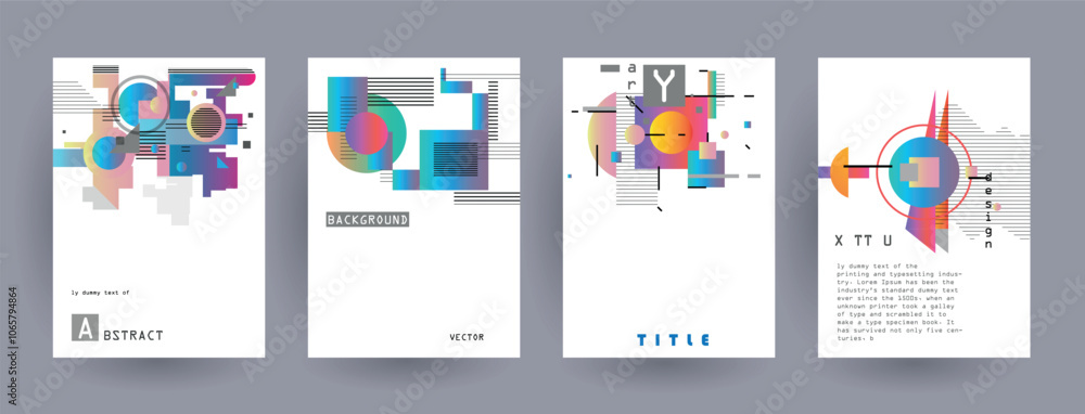 Poster abstract background cover design. vector pattern