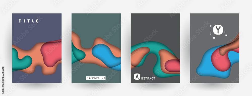 Poster abstract background cover design. vector pattern