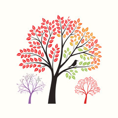 Obraz premium Createtive Collection of Tree logo Vector Deaign