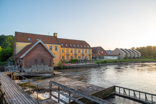 The old mill and dam of Ry in Denmark