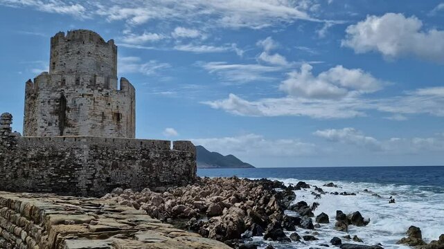 Methoni castle Venetian fort, Peloponnese, Greece