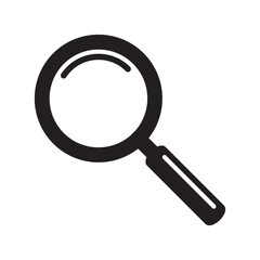 Magnifying glass icon, magnifier or loupe icon. Search icon.