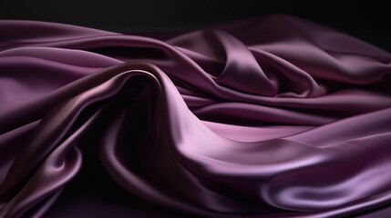 Fototapeta premium Elegant Purple Silk Fabric in Soft Drapery