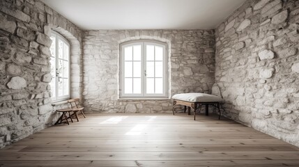 Minimalistic Stone Wall Interior Design