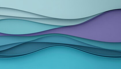 Obraz premium A visually appealing abstract design featuring soft waves of various shades of blue and purple, ideal for backgrounds in digital media, website design, or print materials