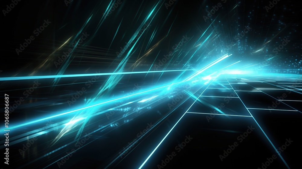 Poster dynamic light rays in abstract space