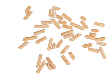 Holz Pellets freigestellt png nahaufnahme