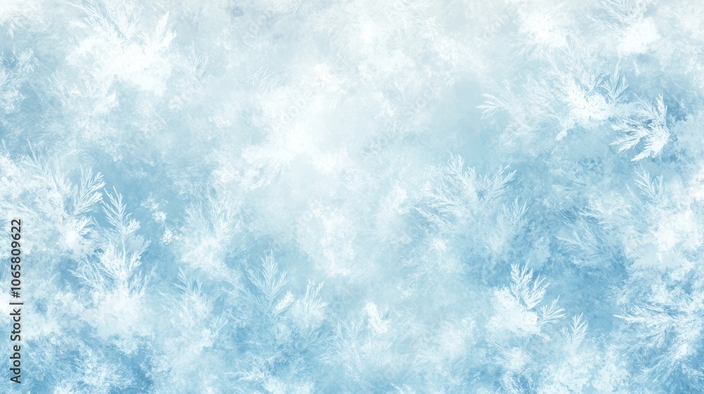 Aufkleber a captivating abstract representation of a winter scene, featuring delicate frost patterns and snowf