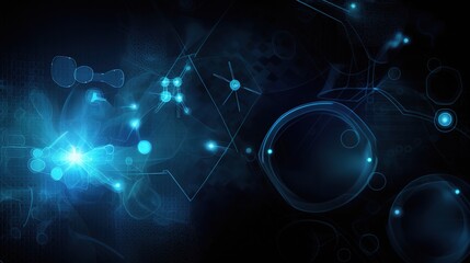 Obraz premium Dynamic Abstract Blue Technology Background