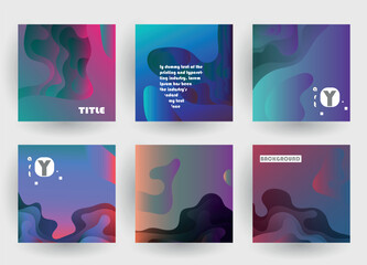 Abstract geometric pattern background for brochure cover design. Blue, yellow, red, orange, pink and green vector banner template	