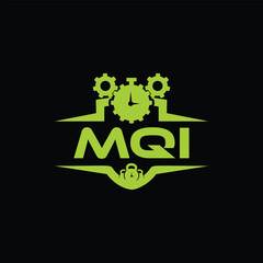 Modern watch And technology Symbol With Letter MGI