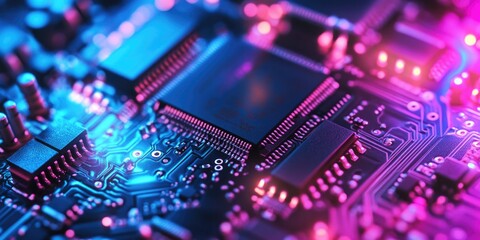 Fototapeta premium Computer Motherboard Close-Up