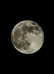 A full moon in the night sky