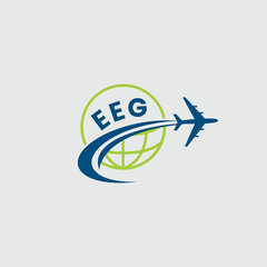 World Travel Agency Logo With Letter EEG