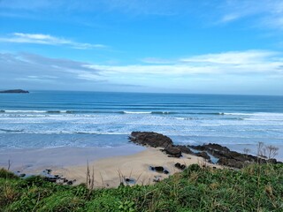 Blue sky and sandy beach