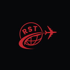 World Travel Agency Logo With Letter RST