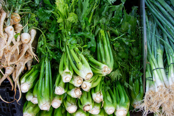 fresh green grocary plant vegitabels on market
