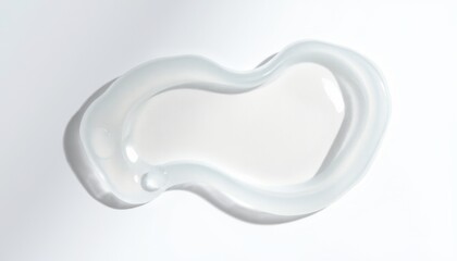 Transparent liquid gel on white background.