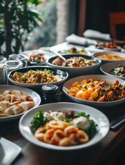 Obraz premium Food Platters on Table