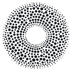 PNG Dot circle pattern white.