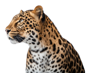 PNG Leopard portrait wildlife looking animal.
