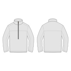 Quarter Zip Pullover Fleece Mock Up Template © Clothing Templates