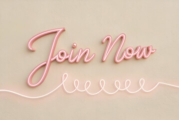 Obraz premium The image features a stylish, pink neon sign displaying the phrase 