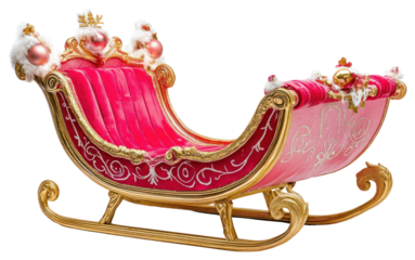 PNG Pink Christmas sleigh
