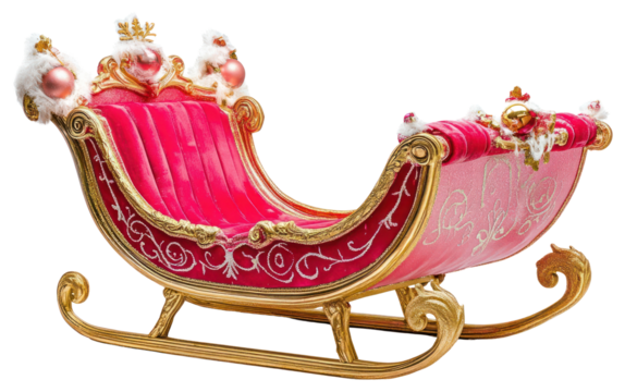 PNG Pink Christmas sleigh