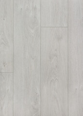 Fototapeta premium laminate with a gray wood pattern, close-up photo of the texture of the floor covering