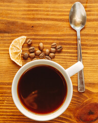 cup of coffee and spoon