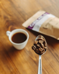 cup of coffee with spoon