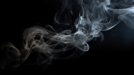 Obraz premium Soft Smoke Patterns on Black Background