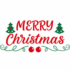 Merry Christmas vector typography, some element ,ornaments and  Christmas tree 