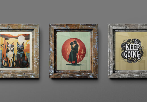 Frame Mockup 45 x 50 Rustic Antique