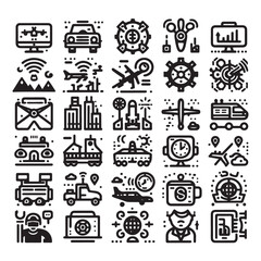 finance icons set