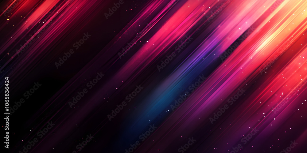 Poster the effect of red light in fast motion on a black background. blurred abstract background with long 