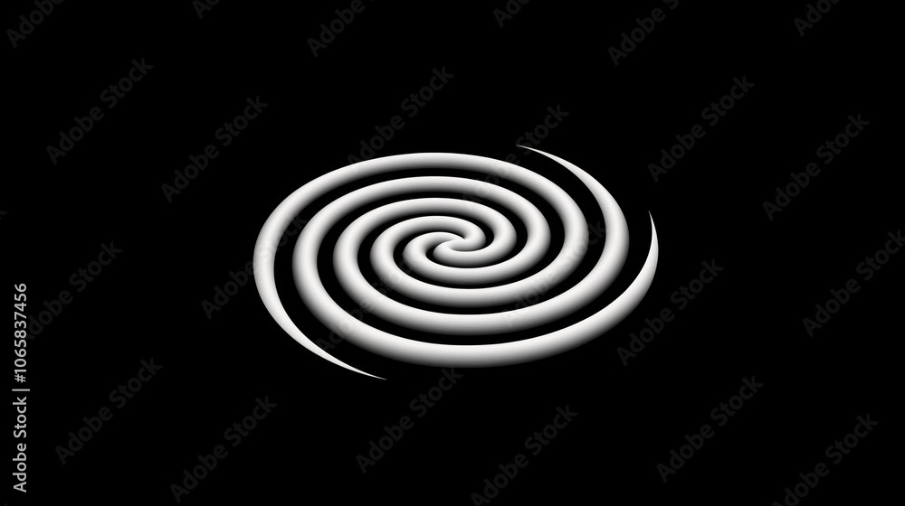 Poster mesmerizing spiral against black background with intricate swirl pattern